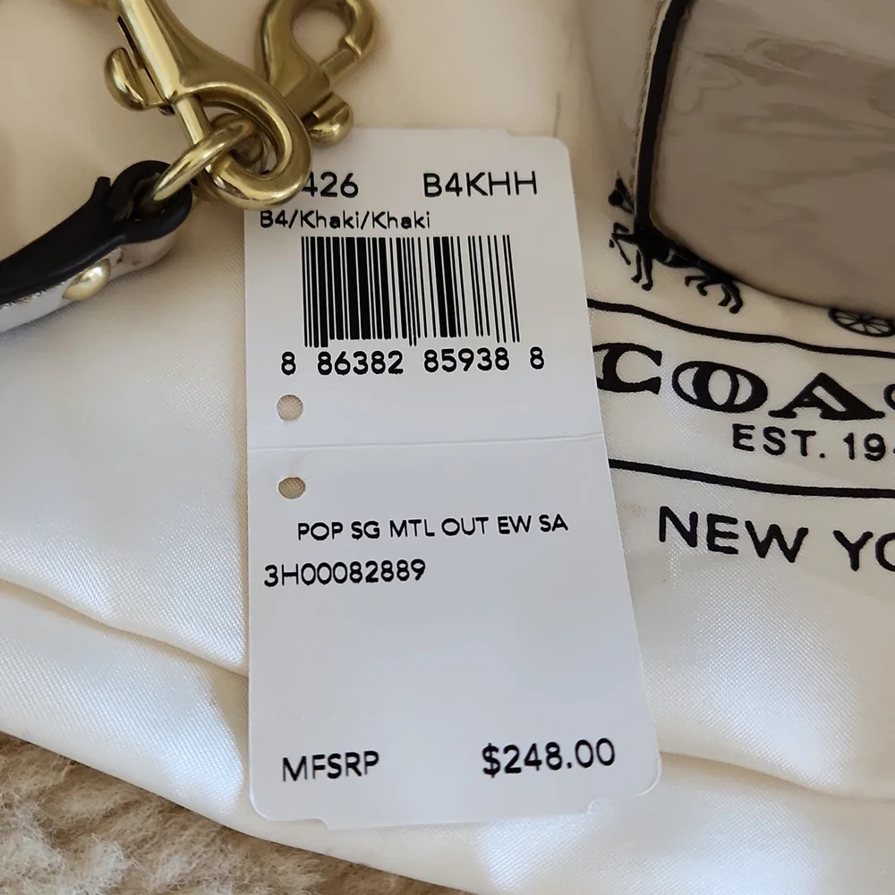 NWT Coach Pop Signature East West Satchel Bag 🤎👜💜 - Picture 16 of 16